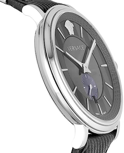Versace V-CIRCLE V Circle Watch VEBQ Women's Stainless Steel Sapphire Glass  Quartz Quartz 6 o'clock Second Hand 42 MM Swiss Watch, Black : Amazon.sg:  Fashion