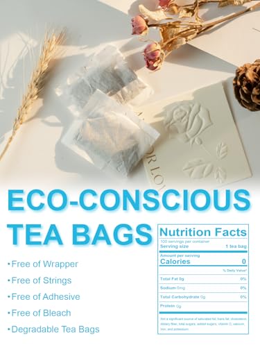 Image of TeeLux Peppermint Tea Bags, Natural Peppermint Herbal Tea, Refreshing & Soothing Mint Tea, Caffeine Free, 100 Count