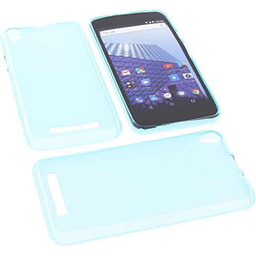 foto-kontor Hülle kompatibel mit Archos Access 50 4G Tasche Gummi TPU Schutz Handytasche blau
