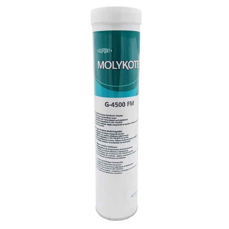 Molykote G-4500 FM 400g Grasso sintetico multiuso grado alimentare bianco per cuscinetti ingranaggi macchinari alimentari contatto alimentare occasionale consistenza leggera PTFE