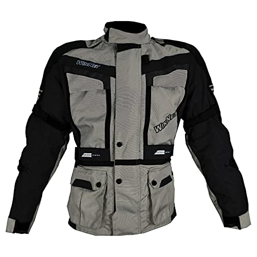 WinNet Giacca Giubbotto da Moto 3 Strati con Protezioni Omologate di 2° Livello Uomo