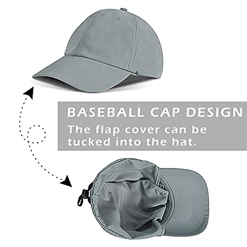 Image of Solaris Outdoor Fishing Hat with Ear Neck Flap Cover Wide Brim Sun Protection Safari Cap for Men Women Hunting, Hiking, Camping, Boating & Outdoor Adventures
