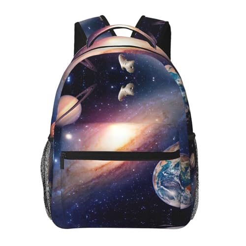 Sac à dos d'école cygne blanc sac universitaire décontracté pour homme femme