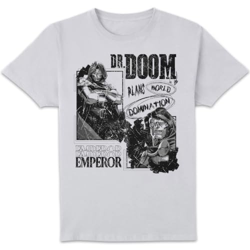 Image of Official Marvel World Domination Adults T-Shirt - White - XXL
