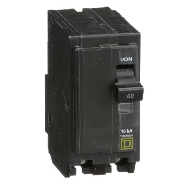 Square D QO260 Plug-In Mount Standard Miniature Circuit Breaker 2-Pole 60 Amp 120/240 Volt AC QO