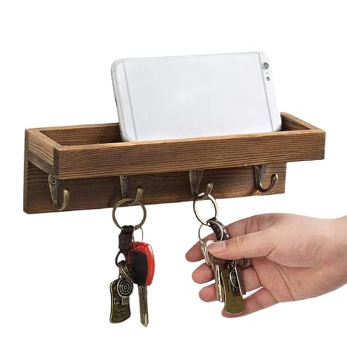 GjnjfdF Estantes Flotantes De Pared - Organizador De Almacenamiento con Ganchos para Exhibición,Soporte para Pared con Ganchos de Llaves | para Decoración del Hogar Sala De Estar Dormitorio Baño