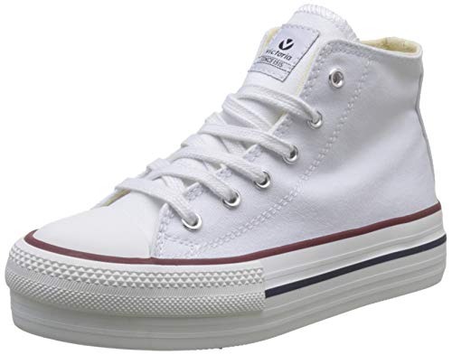 Victoria Tribu Doble Botin Lona, Zapatillas Unisex Niños, Blanco (Blanco 20), 33 EU