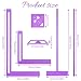 6PCS Book Binding Tool, Easy Scrapbooking Tools Kit for Starter, L Ruler + T Ruler + I Ruler + Corner Miter + Eyelet Guiding for Journal, Notebook, DIY Projects, Scrapbooking Bookbinding (Purple)