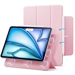 ESR iPad Air 11 Inch Case for M4/M3/M2 (2026/2025/2024) & Air 5th/4th Gen (2022/2020), Powerful Magnetic Attachment, Slim Trifold Stand, Supports Pencil Pro & Pencil (USB-C), Durable Protection, Pink