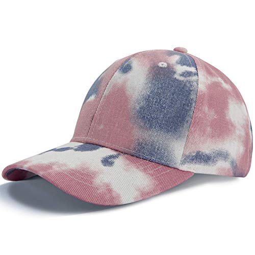LIVACASA Gorras de Béisbol para Hombres y Mujeres 1 Pcs Deporte Baseball Cap al Aire Libre Correr UV Protección para Verano 55-60cm Rosa Oscuro
