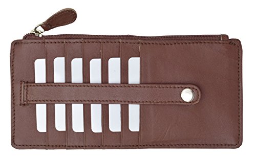 Leather Thin Vertical Stacker Card Case Wallet with ID Window2