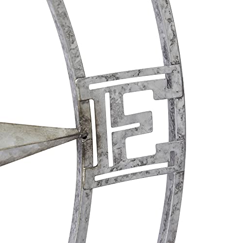 Deco 79 Metal Compass Home Wall Decor Wall Sculpture with Distressed Copper Like Finish, Wall Art 35" x 3" x 35", Silver - Image 7