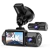 VANTRUE 4K Dash Cam Front and Inside with GPS, N2S Dual Dashcam for Car 2.5K + 2.5K, Taxi Car Camera Front and Rear with IR Night Vision, Dashboard Camera 24H Parking Mode, 512GB Max