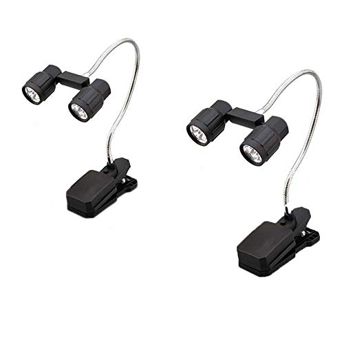 Barbecue Grill Light, Lamp Clip-on Lamp for Barbecue (2Pcs) 360 Degree Adjustable Bbq Light Black