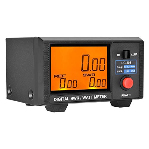 Dpofirs DG-503 Digital LCD 3.5' SWR/Watt Meter 1.6-60MHz/125-525MHz for Two-Way Radio, Measuring Forward Power/Reflection Power/VSWR