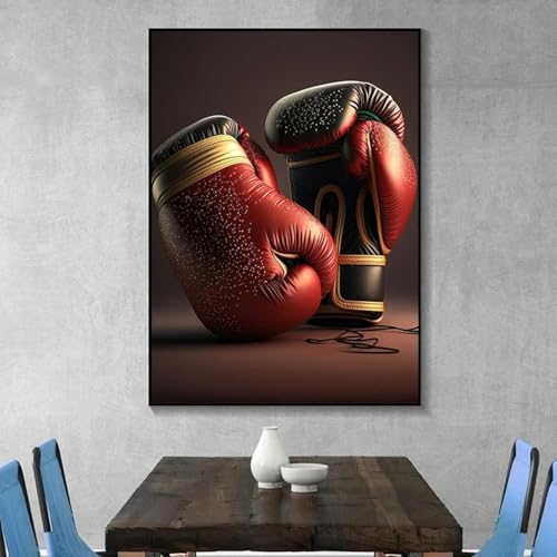 Peinture toile art de boxe vintage, impression haute définition 50x70cm pour club