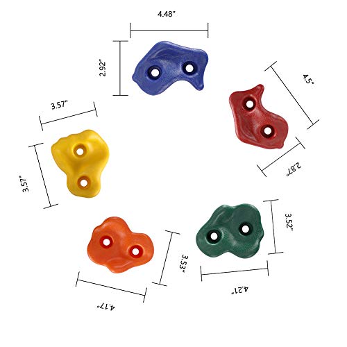RELMON 35 PCS Rock Climbing Holds Set with Mounting Screws and Hardware for DIY Rock Climbing Wall