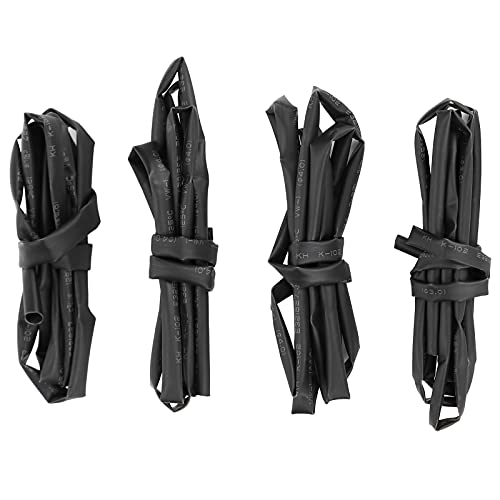 Respicefinem Heat Shrink Tubing Set Four Kinds Of Polyolefin With 3mm 4mm 5mm 6mm Sizes Each 1 Meter Length Ideal For Wire Connection And End Treatment
