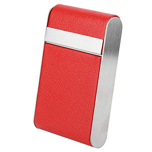 Cafopgrill Porte-Cigarettes Femme, Porte Cigarette Cuir Paquet Étui à Cigarettes Porte pour 20 Cigarettes Housse pour Cache(Rouge)