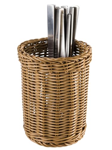 APS 40012 Besteckkorb ECONOMIC, Ø 12 cm, Höhe 15 cm, Polypropylen, braun