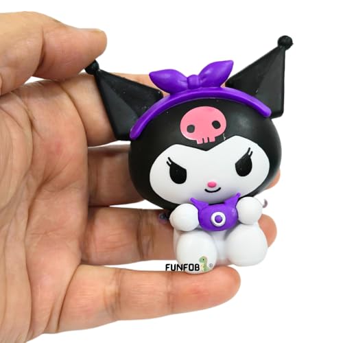 Image of FUNFOB Kuromi Action Figure Height -7.5 Collectible Figurine PVC Multicolour | Kuromi Purple Black with Devil