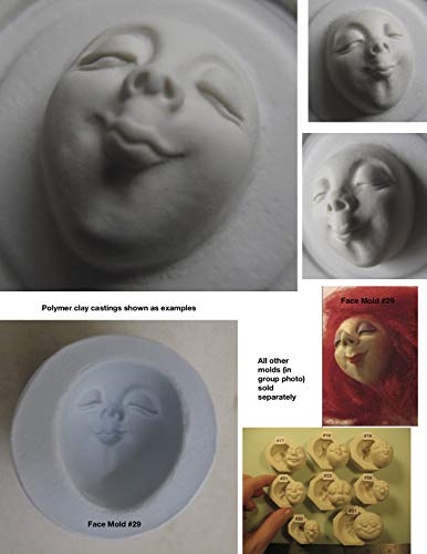 #0029 - Flexible FG Silicone Press Mold of a Doll Face Cab (Male or Female Character)