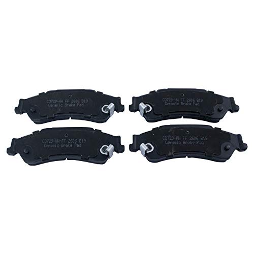 Image of TRQ Rear Brake Pad and Rotor Set Ceramic Rotors Calipers Compatible with 1999-2005 Chevrolet Blazer 2000-2004 S10 1998-2001 GMC Jimmy Oldsmobile Bravada 2000-2003 Sonoma 1998-2000 Isuzu Hombre