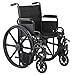 Medline K1166V22S 16" Basic Wheelchair, Swing-Away Leg Rests with Removeable Arms, 300 lbs. Weight Capacity