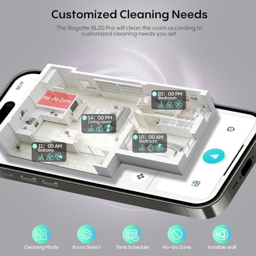 Image of Robot Vacuum and Mop, 6000Pa Robotic Vacuum with Mapping, Self-Emptying Station for 90 Days Hands-Free Cleaning, LiDAR Navigation, No-Go Zones, Wi-Fi /App /Alexa Voice Control, for Carpets Hard Floors