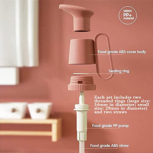 Jam Bottle Pump Oyster Sauce Dispensers, syrup bottle nozzle pressure oil sprayer household pump push-type for Oyster… - Image 3