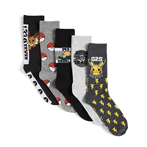 Pokemon Men's 5 Pack Crew Socks2