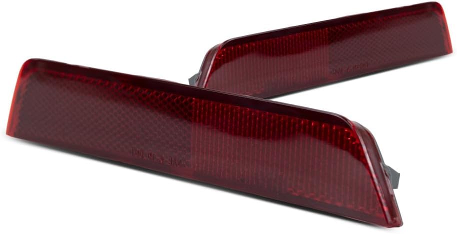 KarParts360 For Chevy Equinox Rear Reflector Lamp Assembly Unit 2010-2017 Pair Driver and Passenger Side CAPA Certified GM1184110 + GM1185110 | 25803057 + 25809862