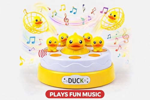 Image of Duck and Friends Interactive Rotating Board Game, Electric Jumping Duck Toy, Educational Baby Development Game