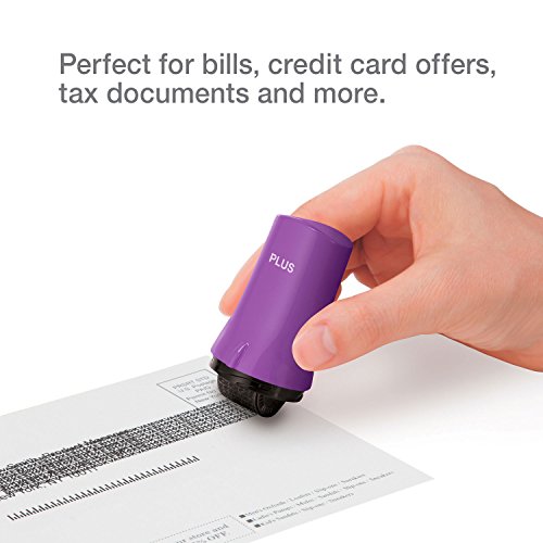 Image of Identity Theft Protection Roller 3-Pack Advanced 2.0 Security Stamp by Guard Your ID (Regular 3-Piece, Purple)