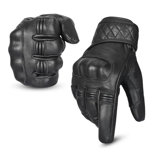 Hand Fellow Leather Motorbike Motorcycle Gloves Heavy Duty Thinsulate...