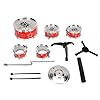 HUSHUI Toddler Jazz Drum Kit, 5 Drums 1 Cymbal 2 Drum Sticks ABS Material, with Easy Assembly for Kids Musical Education Hand Eye Coordination (Red) #5