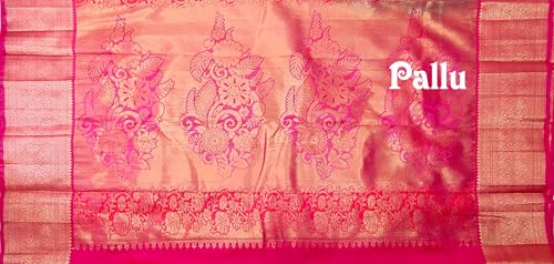 Image of VFCollections Women's Kanchipuram Silk Saree With Blouse Piece