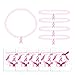 MOSOTECH 5 Pcs Breast Cancer Awareness Bracelets with Independent Small Package of Each Pack, Elastic Mini Beaded Pink Ribbon Bracelets for Cancer Fighter, Inspirational Breast Gifts for Women