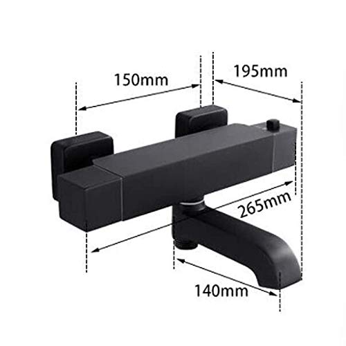 Tapis de baignoire et ensemble de douche noire laiton constant LWX - 4