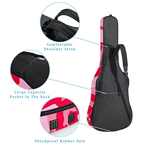 Housse de guitare électrique et basse camouflage rose style moderne - 3