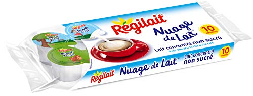 Régilait Lait Concentré Non Sucré Nuage de Lait 75 g - Boîte de 10 - Lot de 20