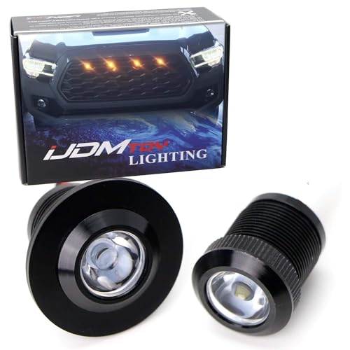 Lámparas LED de tornillo iJDMTOY 20mm ámbar para auto miniatura 1