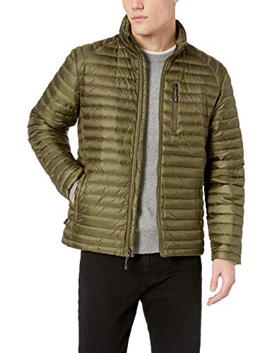 Nautica Men's Down Packable Puffer Jacket, Olive, Extra Large