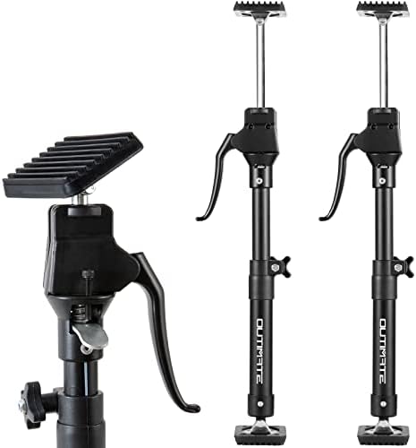 OUTIMATE Support Pole, Steel Telescopic Quick Support Rod Adjustable 3rd Hand Support System, Supports up to 198 lbs Construction Tools for Cabinet Jacks Cargo Bars Drywall Support, 2 pcs