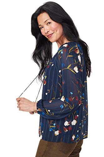 Nydj Women's Peasant Blouse, Oceanview Garden, Xs #TOP6