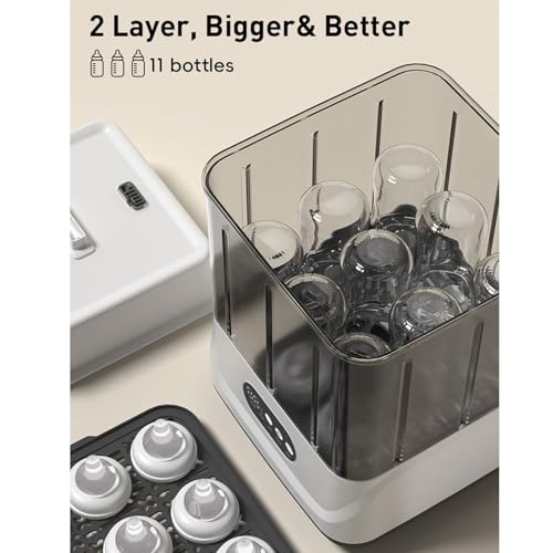 Sèche-biberon électrique en polypropylène double couche robuste avec connectique UE
