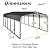 Unovivy 15x25 FT Metal Carport, Large Outdoor Heavy Duty Carport with Galvanized Steel Roof and 4 Support Feet, Spacious Vehicle Shelter for Cars, Boats, RVs, and Outdoor Equipment