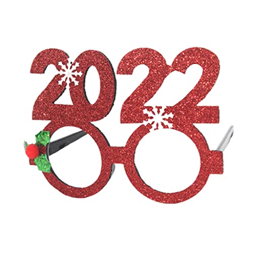 クリスマス/新年メガネ 2022 変形 おもしろアイウェア メープルリーフ/メリークリスマス//2022 形状