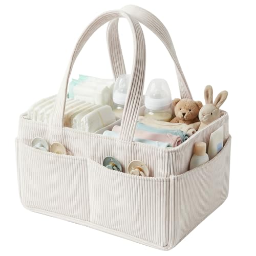 Panier à couches, organisateur de table à langer, grand panier de rangement pour chambre d'enfant pour la station à langer, cadeau de bébé et...