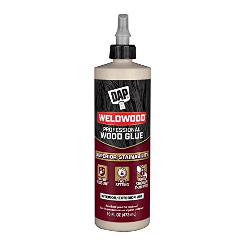DAP Weldwood Professional Wood Glue, Yellow, 16 oz (7079800481)